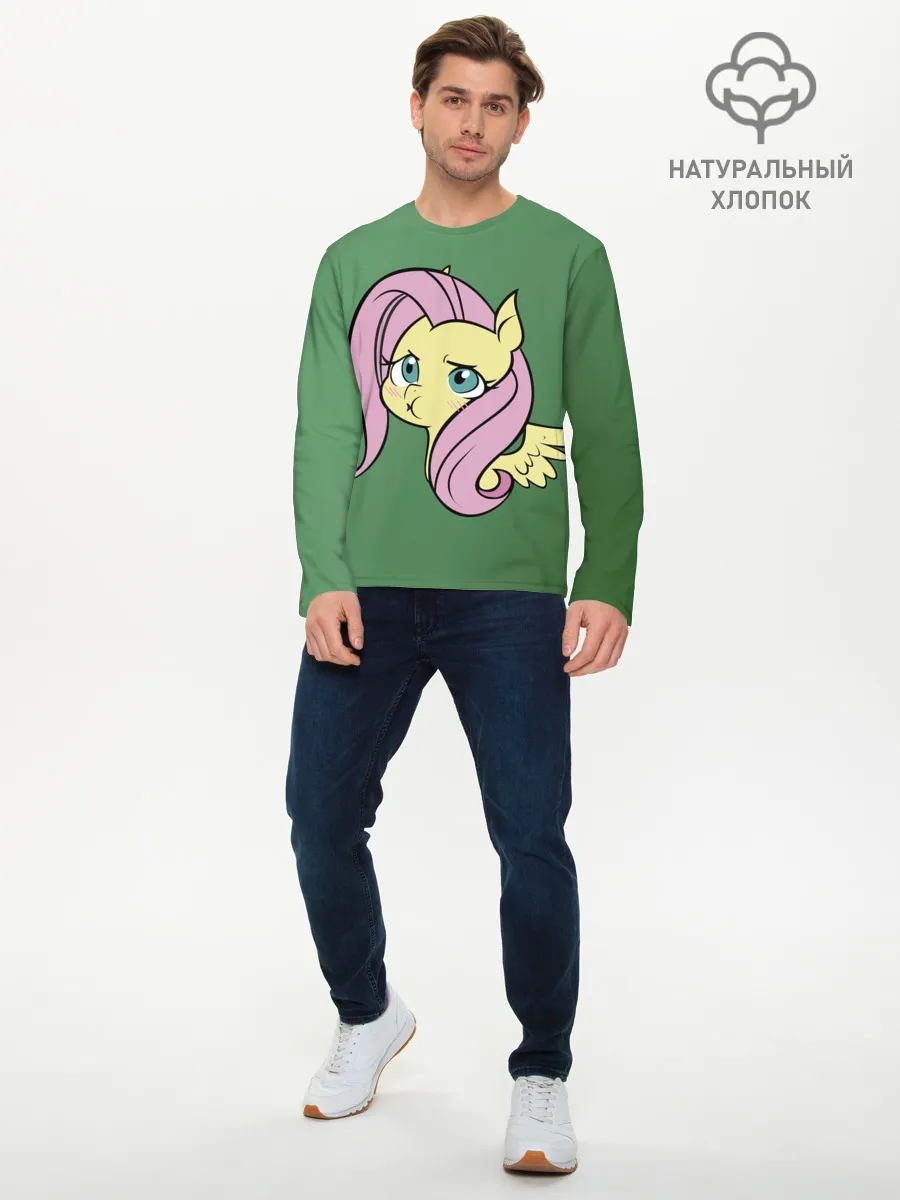 Мужской лонгслив базовый / Милая Флаттершайн