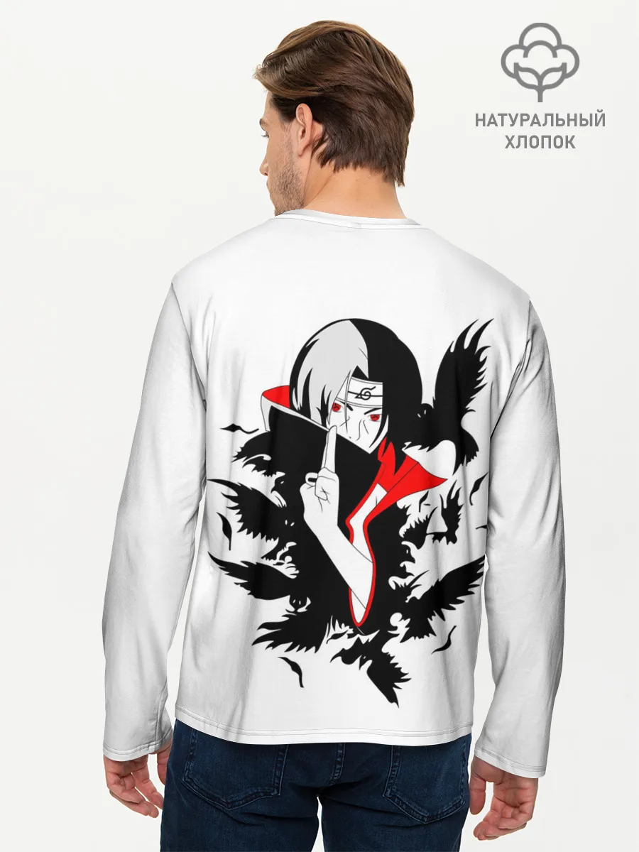 Мужской лонгслив базовый / Человек и вороны аниме