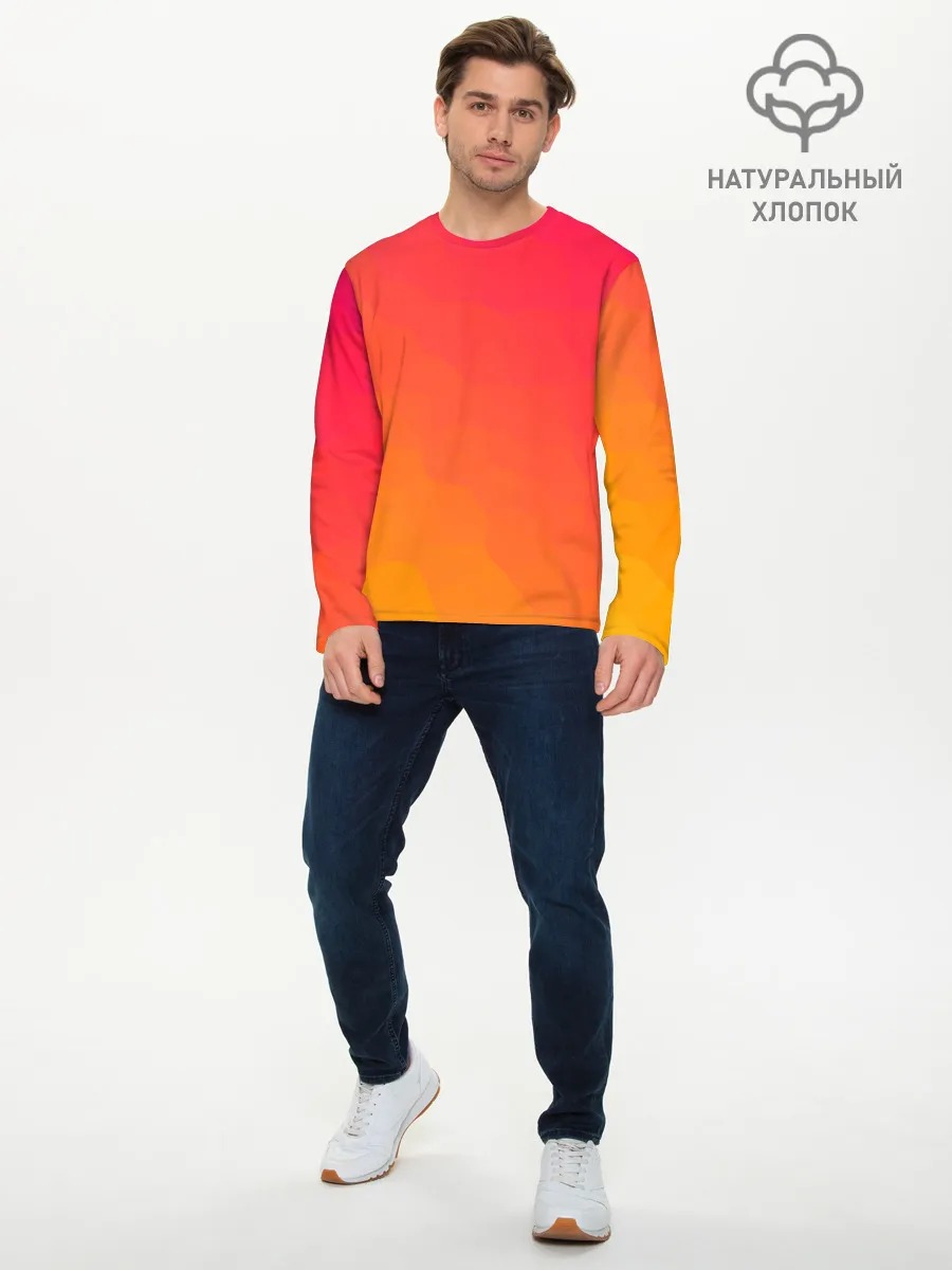 Мужской лонгслив базовый / Градиент