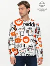 Мужской лонгслив базовый / REDDIT / РЕДДИТ / ЛОГОБОМБИНГ