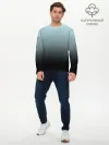 Мужской лонгслив базовый / Black and Blue gradient