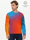Мужской лонгслив базовый / ГРАДИЕНТ АБСТРАКЦИЯ / GRADIENT