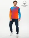 Мужской лонгслив базовый / ГРАДИЕНТ АБСТРАКЦИЯ / GRADIENT