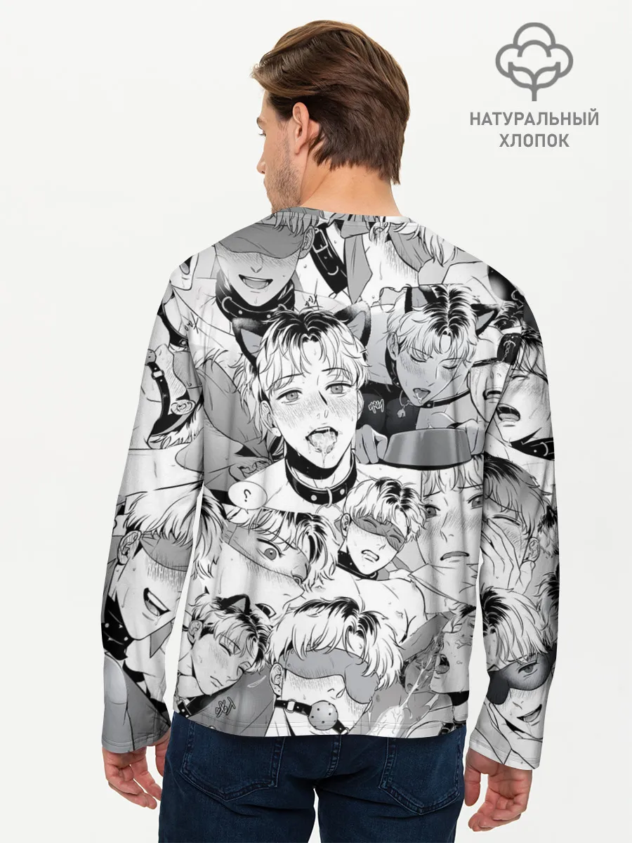 Мужской лонгслив базовый / Ахегао/Ahegao парни О Чан У