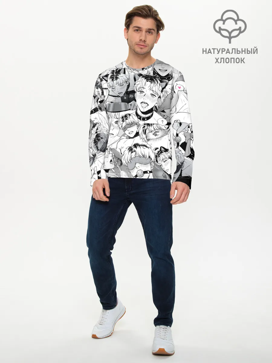 Мужской лонгслив базовый / Ахегао/Ahegao парни О Чан У