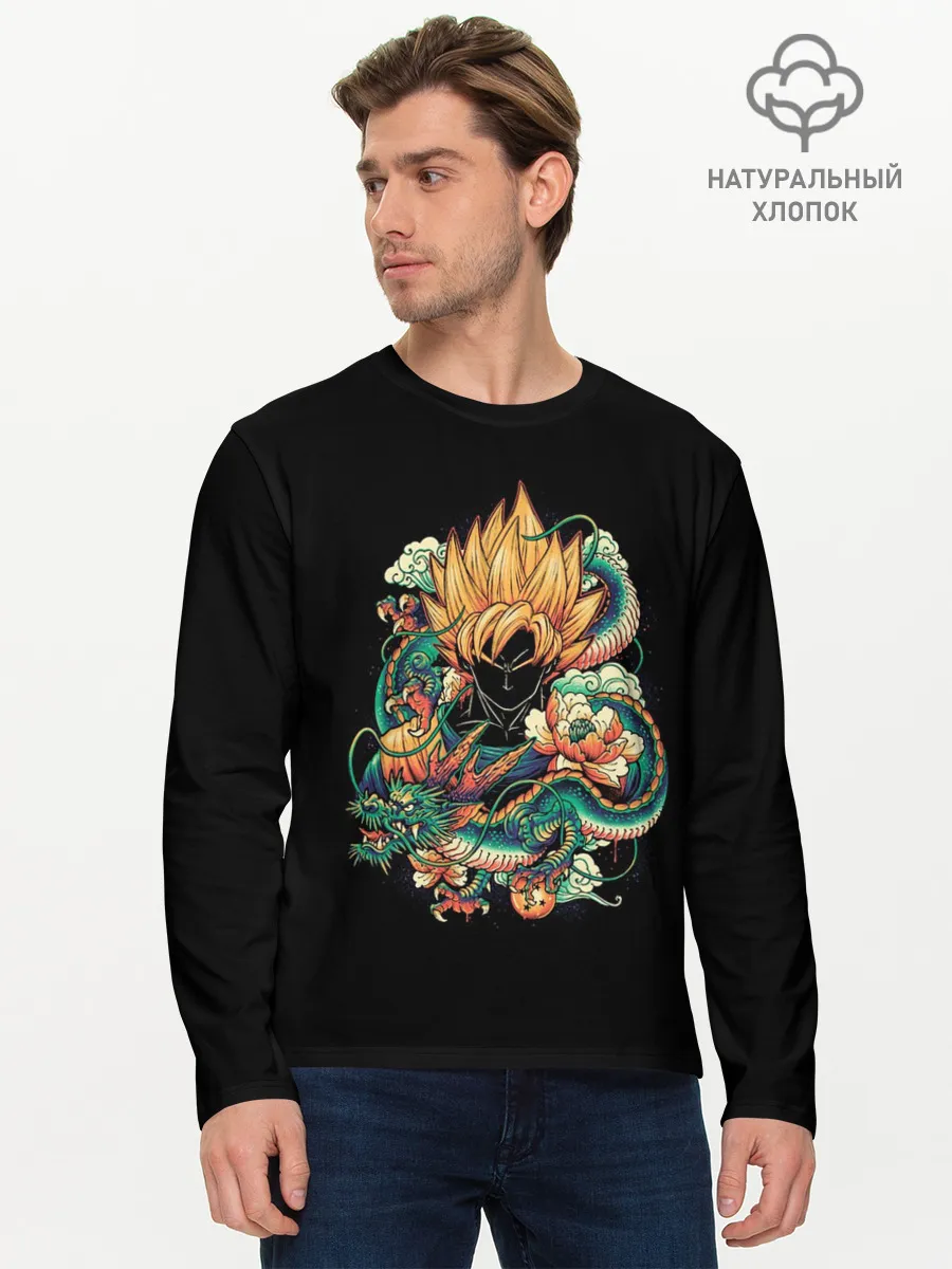 Мужской лонгслив базовый / Dragon Ball. Retro Style