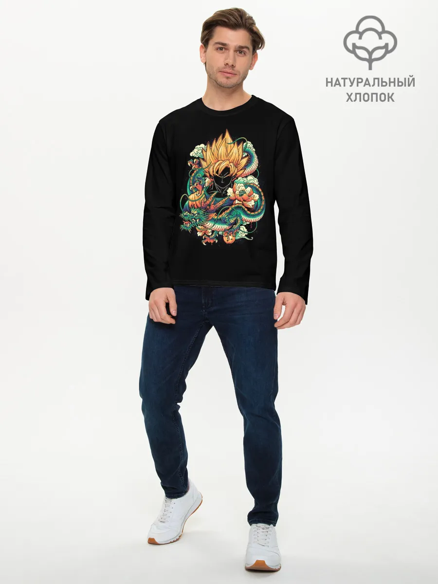 Мужской лонгслив базовый / Dragon Ball. Retro Style