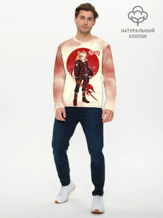 Мужской лонгслив базовый / Кенджиро Ренгоку Kimetsu no Yaiba