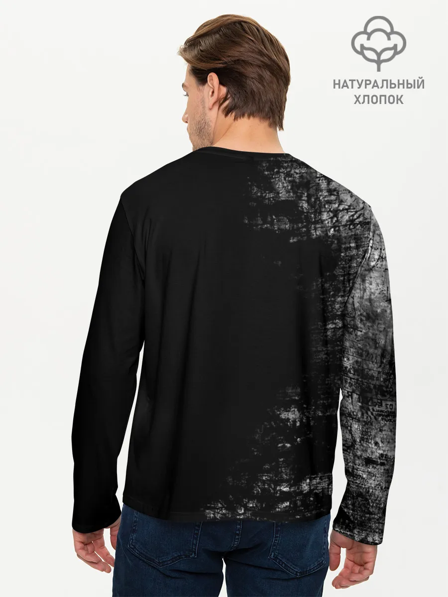 Мужской лонгслив базовый / Чёрный Аста | Чёрный Клевер