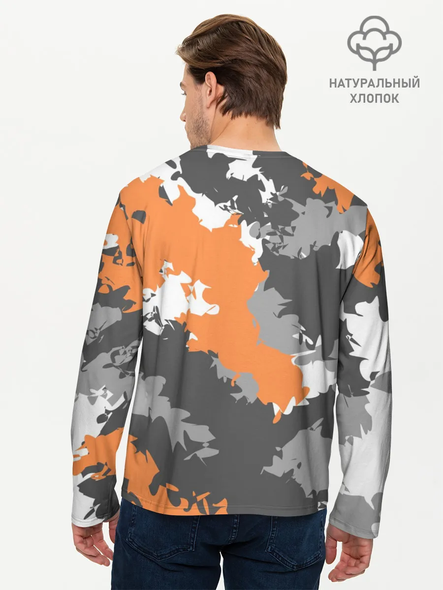 Мужской лонгслив базовый / Камуфляж