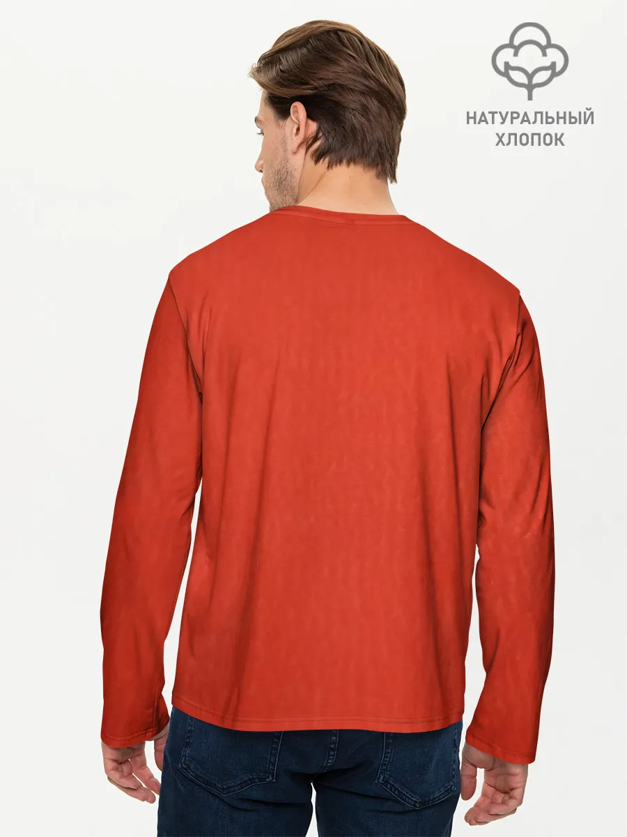 Мужской лонгслив базовый / Огненный лев