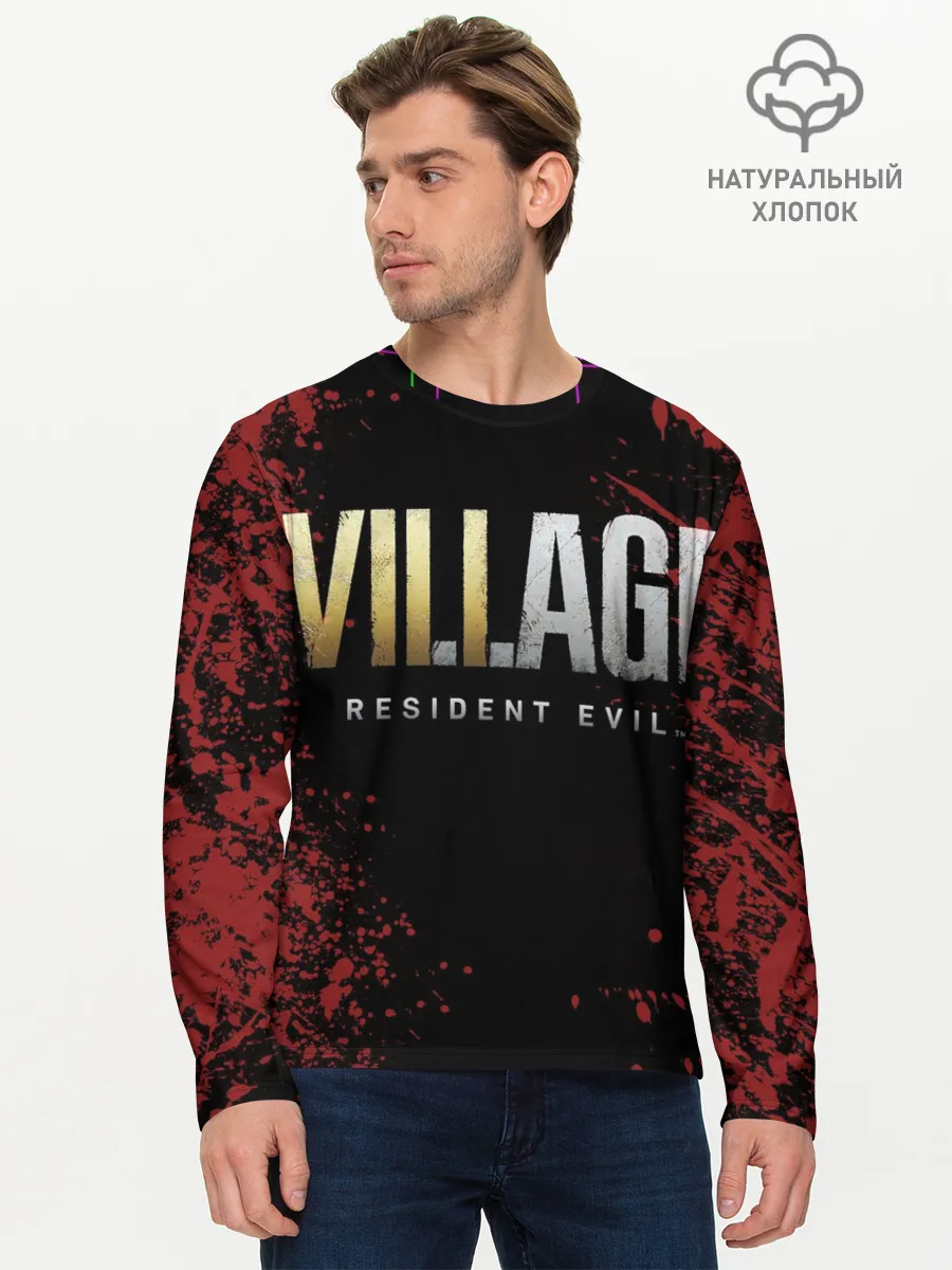 Мужской лонгслив базовый / Resident Evil Village логотип