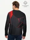 Мужской лонгслив базовый / Красные плиты 3D