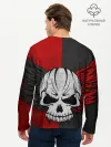 Мужской лонгслив базовый / Крылатый череп 3D