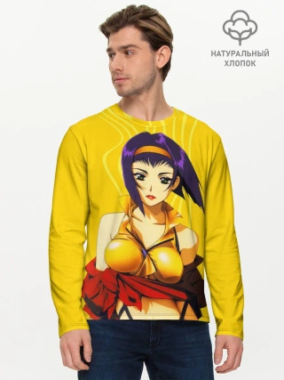 Мужской лонгслив базовый / Cowboy Bebop. Фэй Валентайн