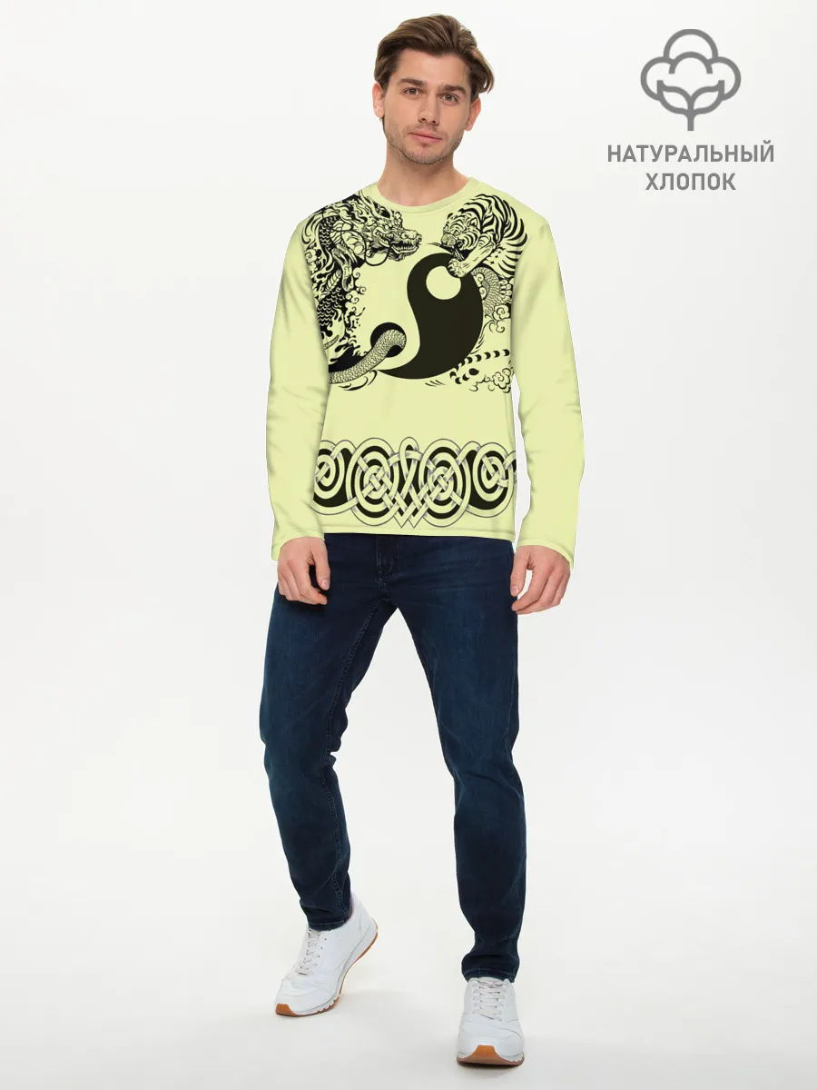 Мужской лонгслив базовый / кельтский узор