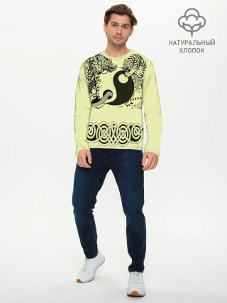 Мужской лонгслив базовый / кельтский узор
