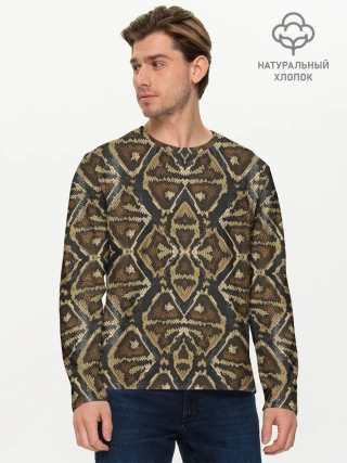 Мужской лонгслив базовый / Змеиная кожа