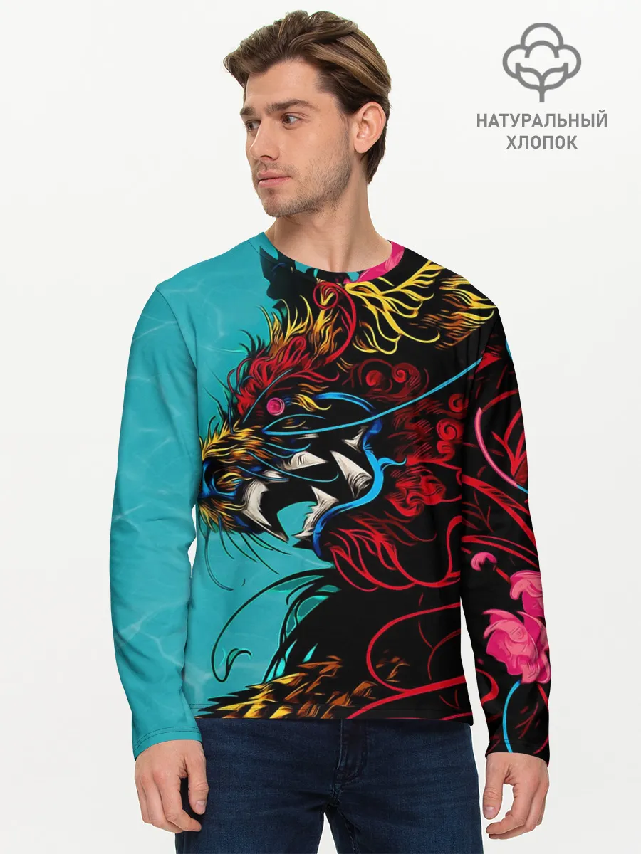Мужской лонгслив базовый / Дракон | Dragon
