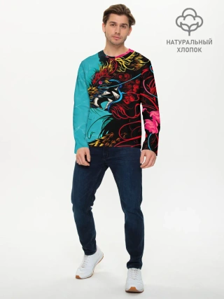 Мужской лонгслив базовый / Дракон | Dragon