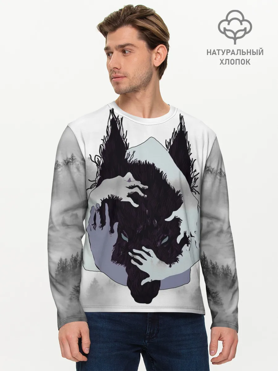 Мужской лонгслив базовый / ВОЛК | WOLF