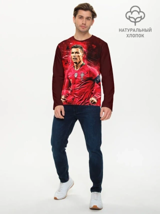 Мужской лонгслив базовый / Криштиану Роналду