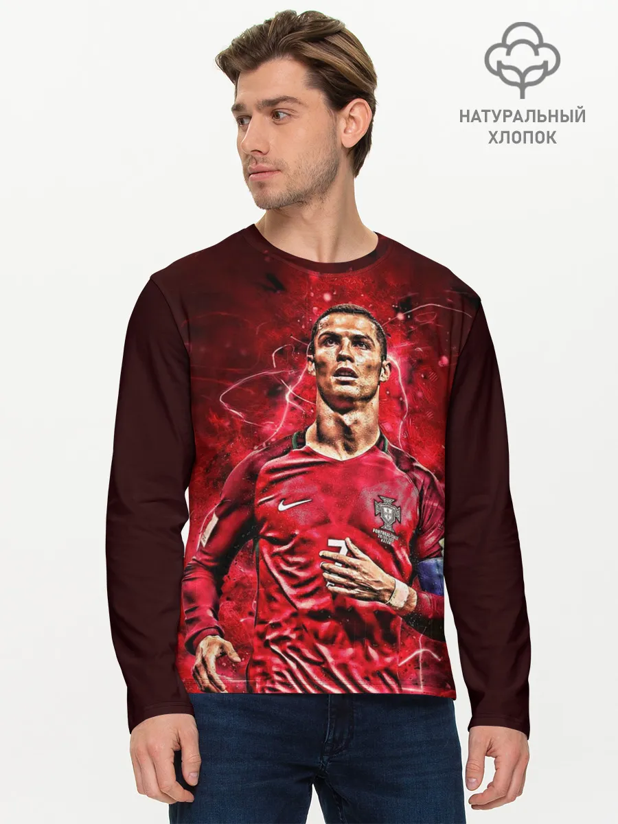 Мужской лонгслив базовый / Cristiano Ronaldo