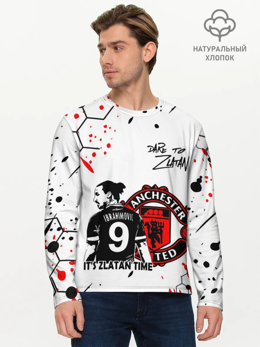 Мужской лонгслив базовый / ЗЛАТАН ИБРАГИМОВИЧ / МАНЧЕСТЕР