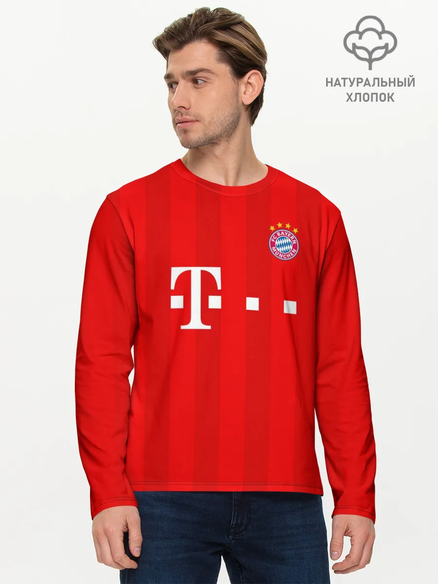 Мужской лонгслив базовый / Форма Баварии - Левандовски