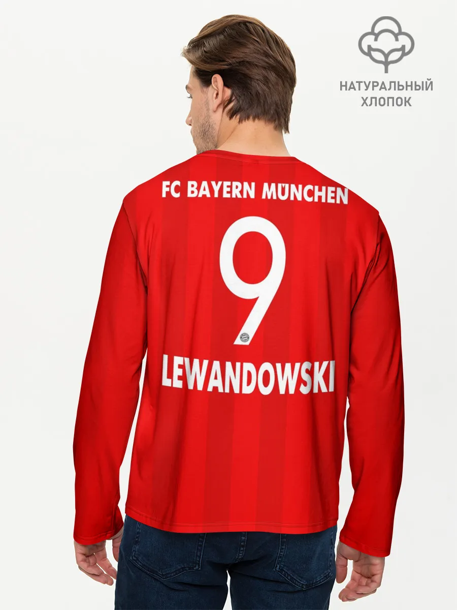 Мужской лонгслив базовый / Форма Баварии - Левандовски
