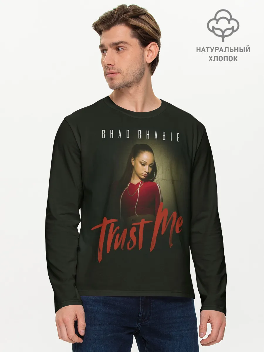 Мужской лонгслив базовый / Bhad Bhabie Trust me