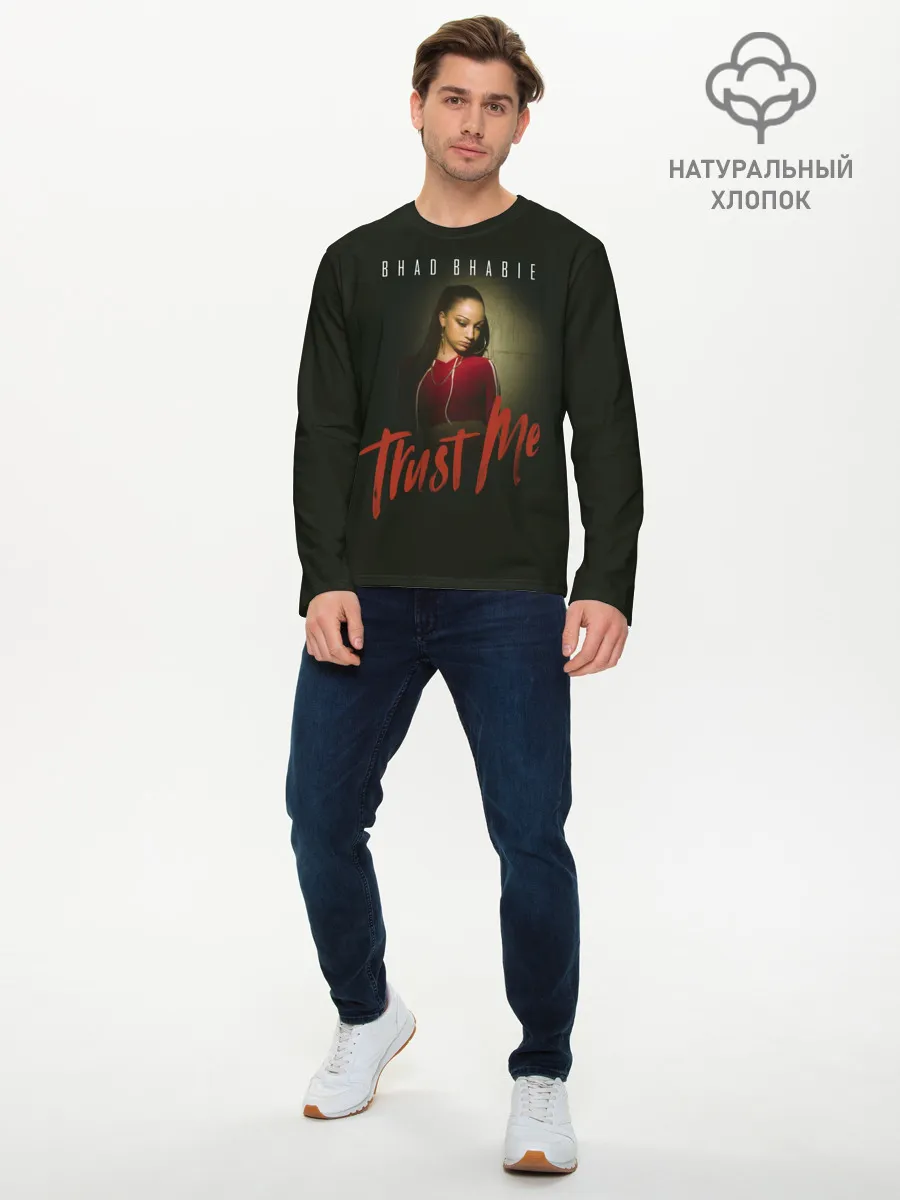 Мужской лонгслив базовый / Bhad Bhabie Trust me