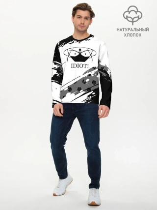 Мужской лонгслив базовый / IDIOT! Black Clover