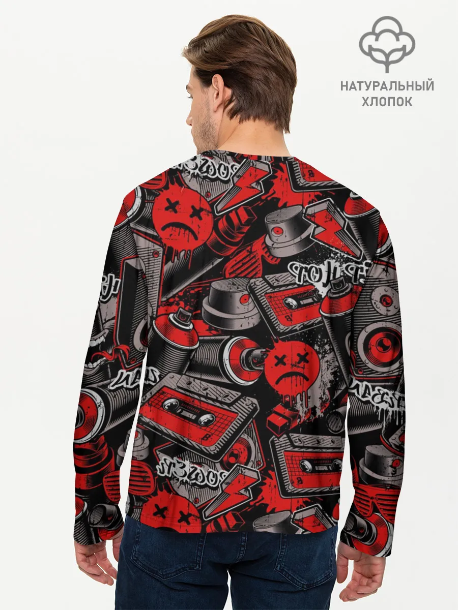 Мужской лонгслив базовый / Hip hop Urban style