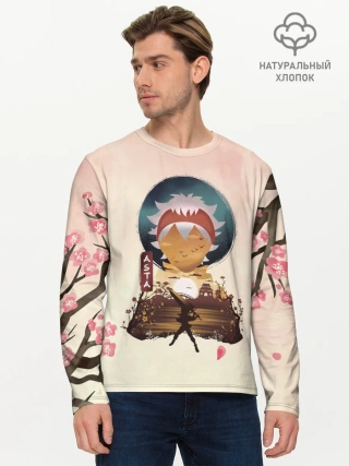 Мужской лонгслив базовый / АСТА сакура | Black Clover