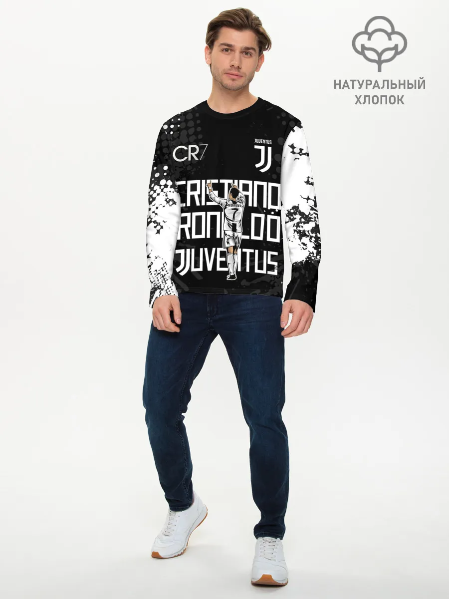 Мужской лонгслив базовый / КРИШТИАНУ РОНАЛДУ / ЮВЕНТУС