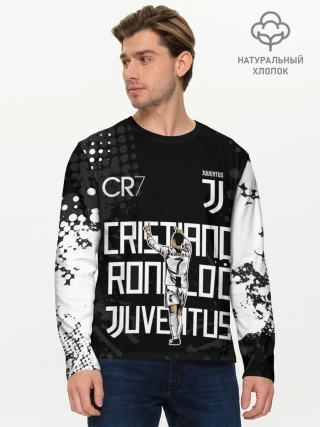 Мужской лонгслив базовый / КРИШТИАНУ РОНАЛДУ / ЮВЕНТУС