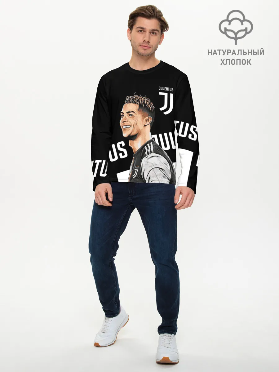 Мужской лонгслив базовый / КРИШТИАНУ РОНАЛДУ / JUVENTUS