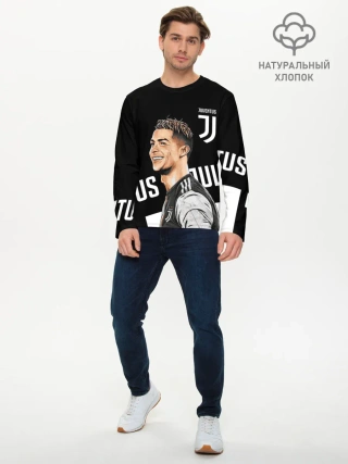 Мужской лонгслив базовый / КРИШТИАНУ РОНАЛДУ / JUVENTUS