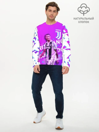 Мужской лонгслив базовый / КРИШТИАНУ РОНАЛДУ / НЕОН