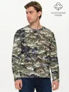 Мужской лонгслив базовый / Камуфляж для рыбака