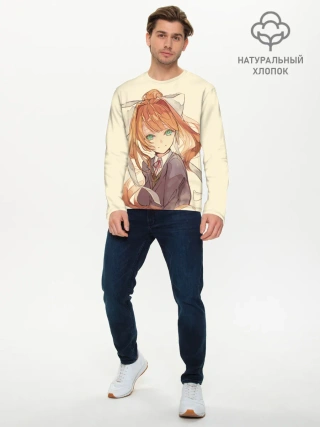 Мужской лонгслив базовый / Нарисованная Моника