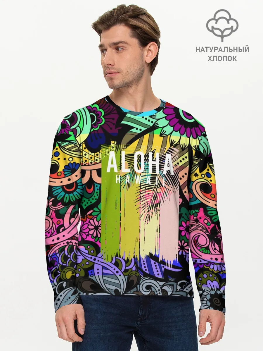 Мужской лонгслив базовый / АЛОХА ГАВАЙИ | ALOHA HAWAII