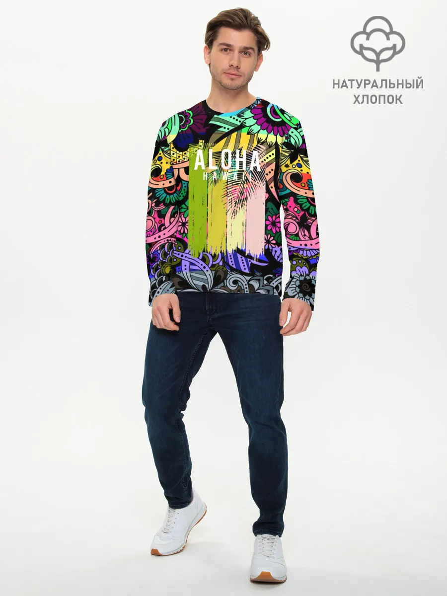 Мужской лонгслив базовый / АЛОХА ГАВАЙИ | ALOHA HAWAII