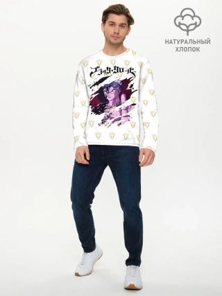 Мужской лонгслив базовый / Чёрный Аста в моей груди