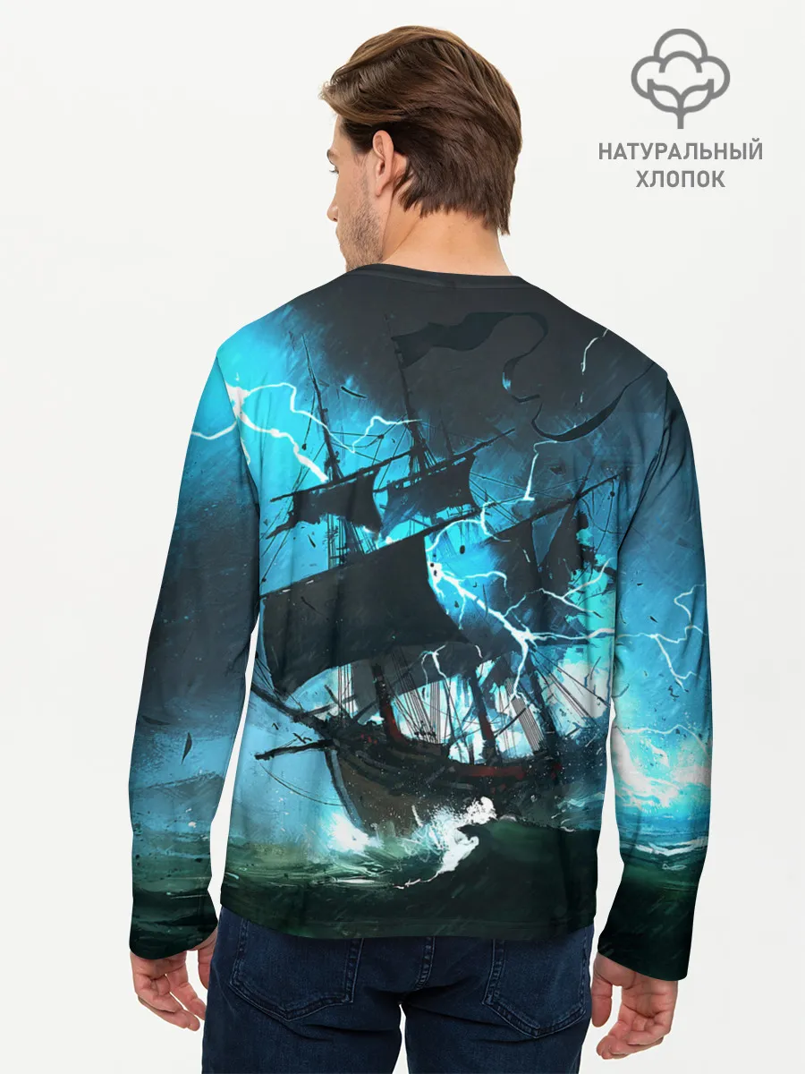 Мужской лонгслив базовый / Летучий голландец