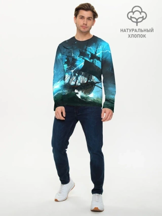 Мужской лонгслив базовый / Летучий голландец