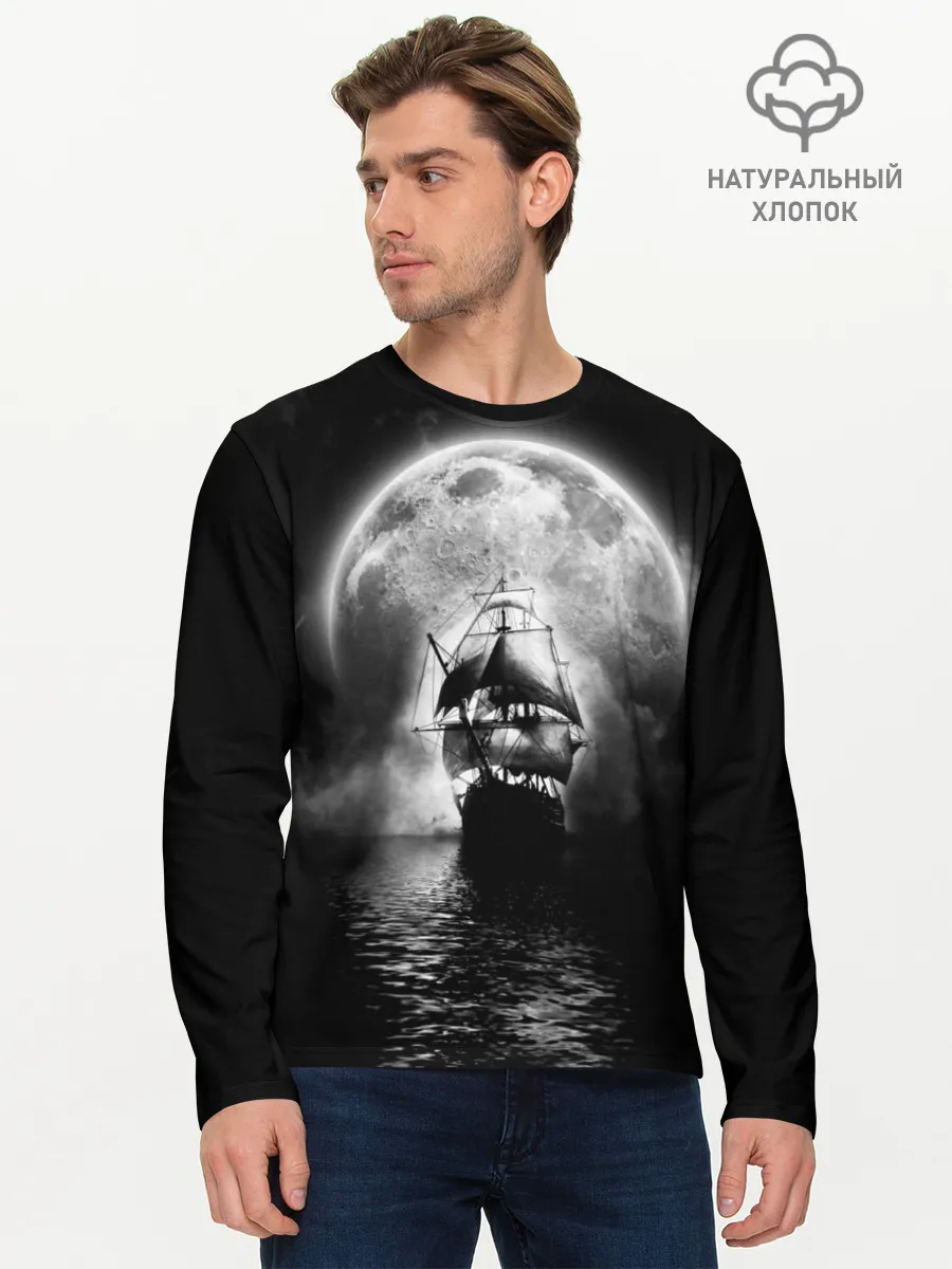 Мужской лонгслив базовый / Летучий голландец