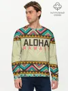 Мужской лонгслив базовый / АЛОХА ГАВАЙИ, ALOHA, SUMMER