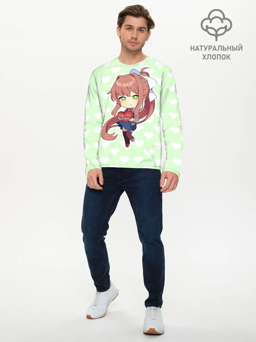 Мужской лонгслив базовый / Chibi Monika
